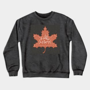 Hello Autumn Leaf Crewneck Sweatshirt